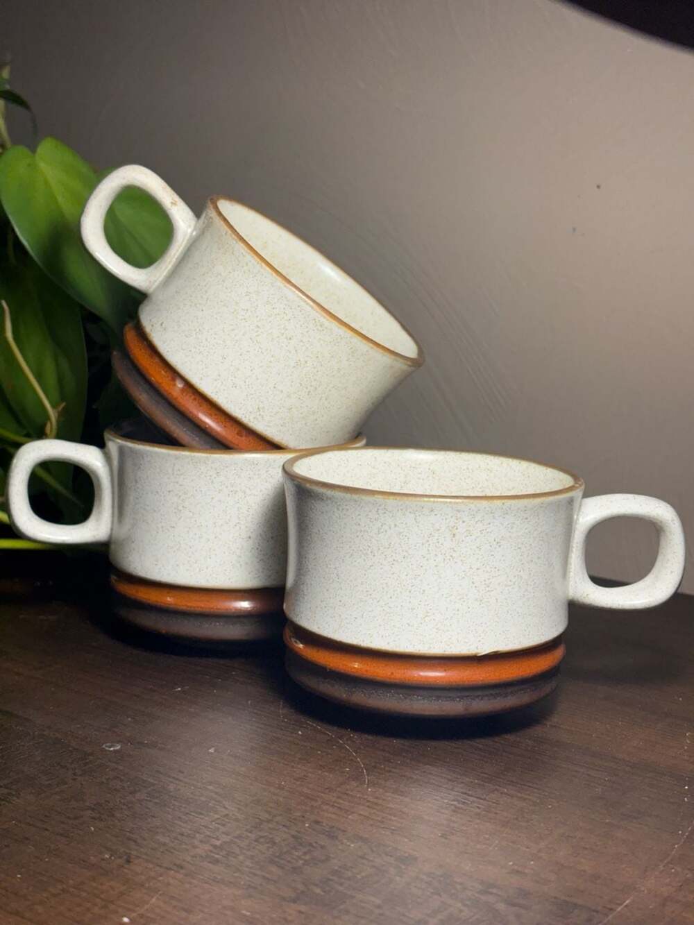 Vintage Denby Potters Wheel Rust Stoneware Tea Cup